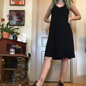 Casual black cotton dress 🌚